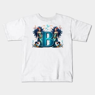 Mermaid Alphabet The Letter B Kids T-Shirt